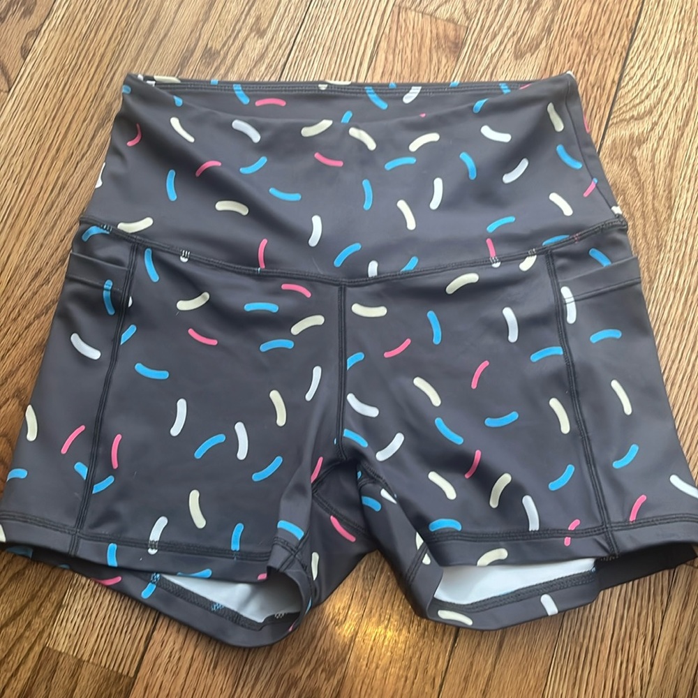 High Waisted Feed Me Fight Me bike shorts